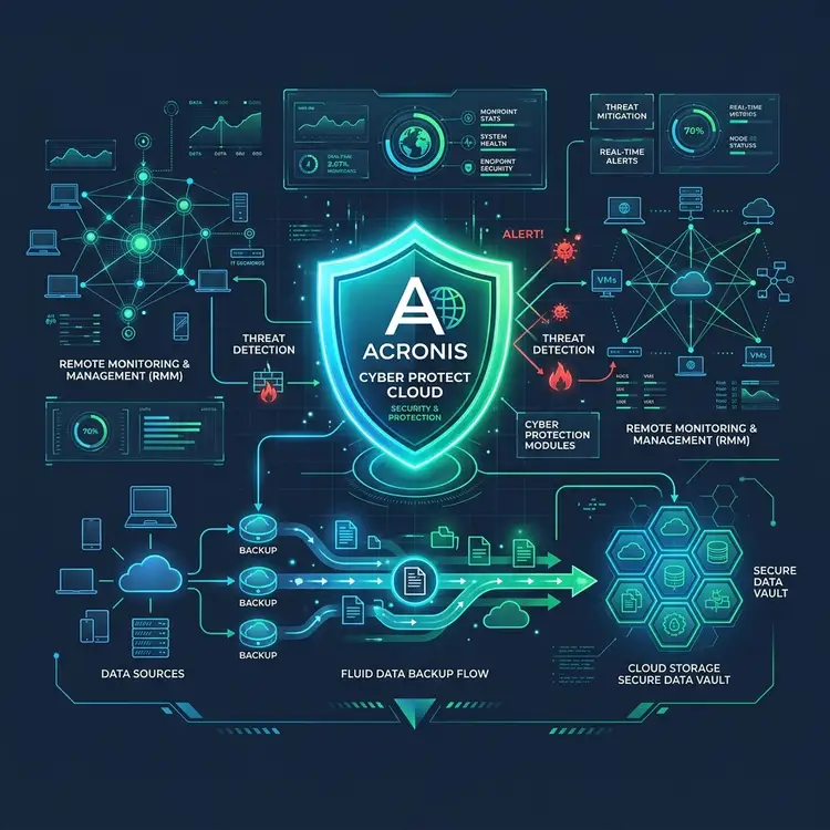 Acronis Cyber Protect Cloud 統合コンソールイメージ